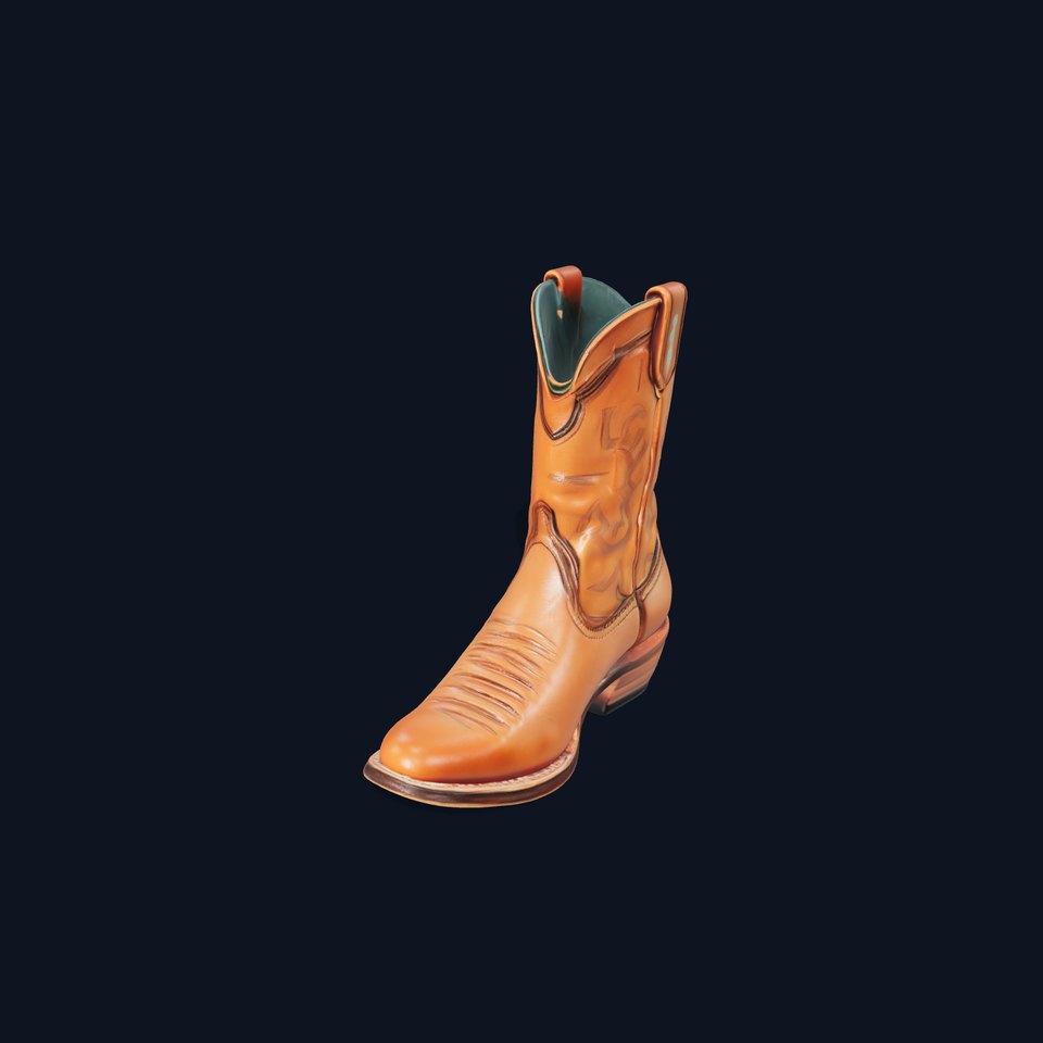 Western Cowboy Boot D Model Pack